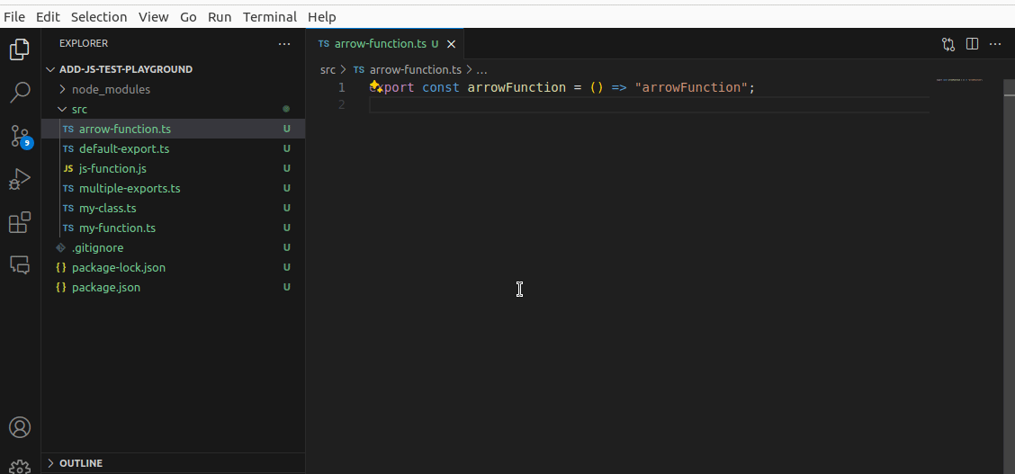 Add JS Test demo
